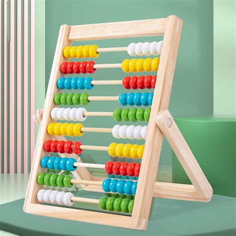 Montessori Math Toys Addition And Subtraction 100 Beads Math Tool Kids Learning Math Educational ...