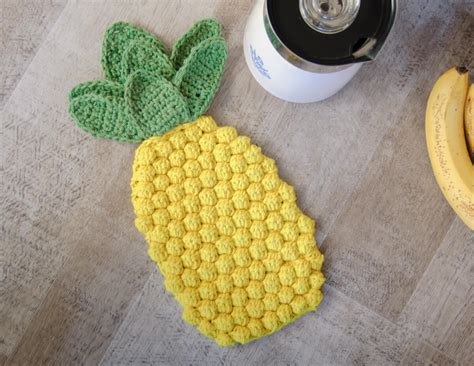 Pineapple Crochet Hot Pad Pattern Petals To Picots