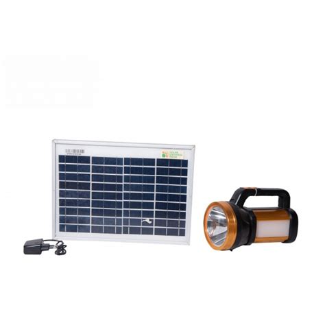 Order Solar Torch With Inbuilt Lithium Battery And External Solar Panel