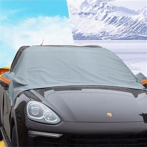 Universal Car Windshield Snow Cover Frost Guard Protector Shield Car Covers Dust Sun Shade ...