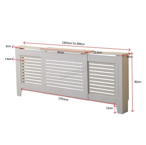 WestWood Radiator Cover - White Or Grey Wooden Radiator Wall Shelves ...