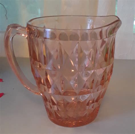 Blue Depression Glass Pitcher