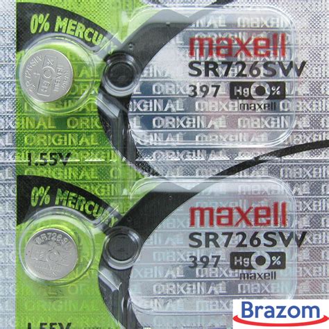 Baterias Bateria para Relógios Bateria Maxell 397 SR726SW Cartela