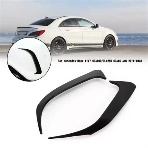 BLACK REAR BUMPER Spoiler Air Vent Cover Pour Mercedes W117 CLA Class