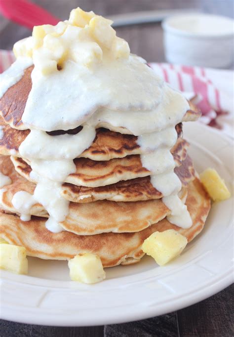 This Pineapple Coconut Pancake Recipe Is Light And Fluffy With Sweet Tart And Tropical Flavors