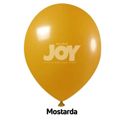 BALÃO MOSTARDA JOY NR 5 C 50 UN Ana Luiza Festas