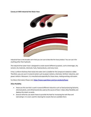 Convey Air With Industrial Hot Water Hose By Snigarr Issuu