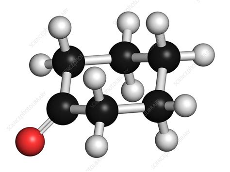 Cyclohexanone Organic Solvent Molecule Stock Image F0113816