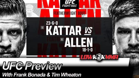 Ufc Fight Night Kattar Vs Allen Preview Betting Guide Youtube