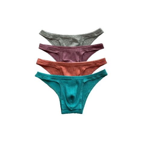 Szín zöld Szexi Férfi Fehérnemű Alacsony derékú Alsónadrágok Tangák Férfi Mini Bugyik Bikini