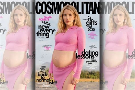 Emma Roberts Shows Off Her Maternity Style On The Cover Of ‘cosmopolitan