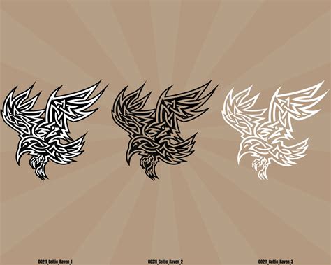 Celtic Raven Viking Tattoo Hugin Munin Logo Art Svg Png Etsy