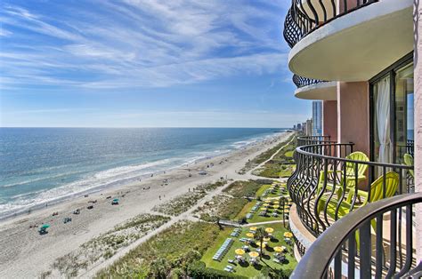 Myrtle Beach Oceanfront Condo w/ Covered Balcony! | Evolve