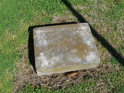 Carroll Footstone - Tombstone Inscriptions - Nashville City Cemetery