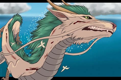 Haku And Chihiro Dragon