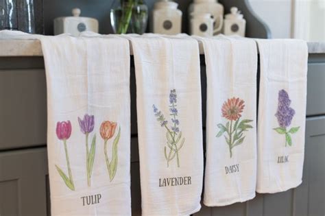 DIY Spring Flour Sack Towels Free Printable Handmade Weekly Flour