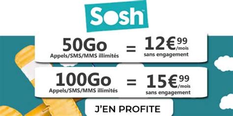 Sosh Lance Deux Nouveaux Forfaits Mobiles Prix Canon En Plus De Sa