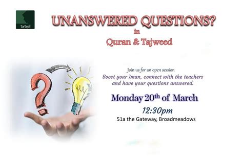 Open Session To Get Your Qur An And Tajweed Related Questions Answered