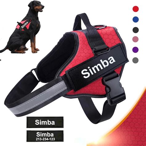 Arnés personalizado para perro chaleco reflectante ajustable sin