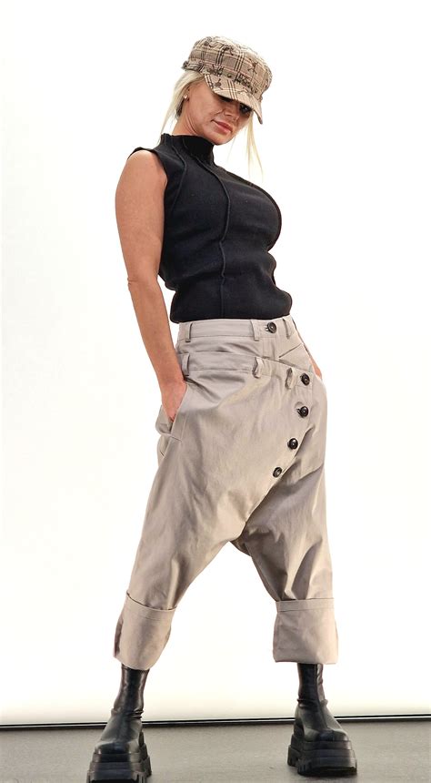 Baggy Pants Harem Pants Loose Drop Crotch Pants Gipsy Etsy