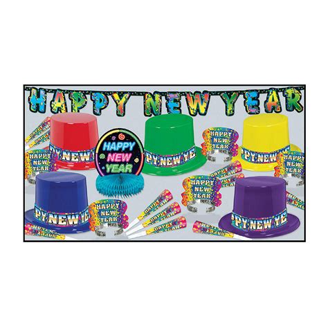 Beistle Rainbow Blast New Year S Eve Assorted For 10 1 Pack