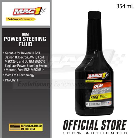 MAG 1 Premium Car Power Steering Fluid OEM Formula 12oz 354ml MAG1