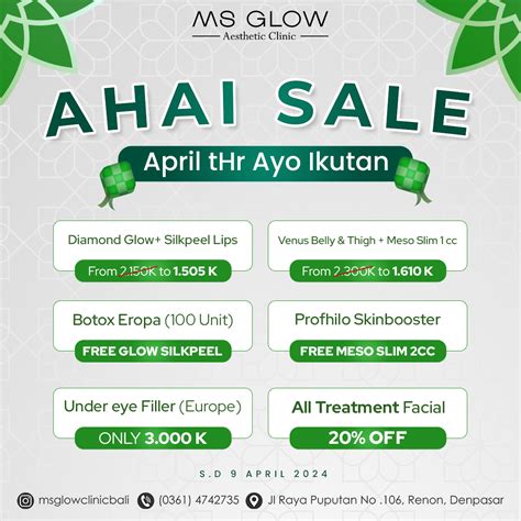 Pricelist Ms Glow Aesthetic Clinic