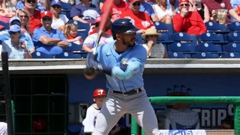 José Caballero Drives In A Run With A Double 03252024 Tampa Bay Rays