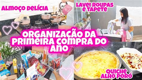 Organiza O Das Compras Do M S Lavei Roupas Fiz Almo O E Um Quiche De