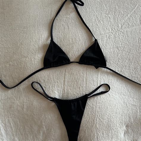Size Asos Thong Bikini Top Worn Once Bottoms Depop