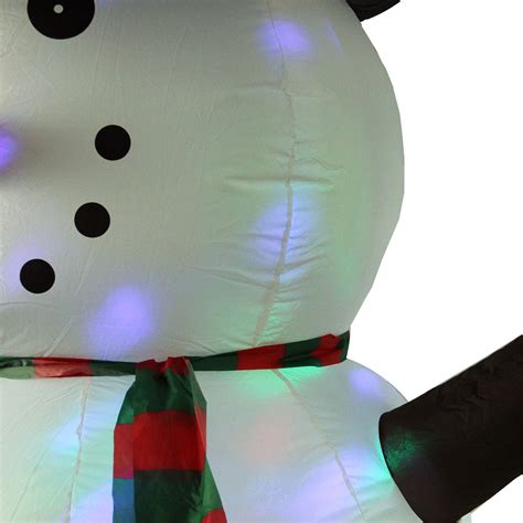 8 White Inflatable Lighted Snowman Christmas Outdoor Decor Christmas