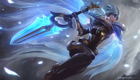 Chengwei Pan Dawnbringer Riven Splash Art For League Of Legends