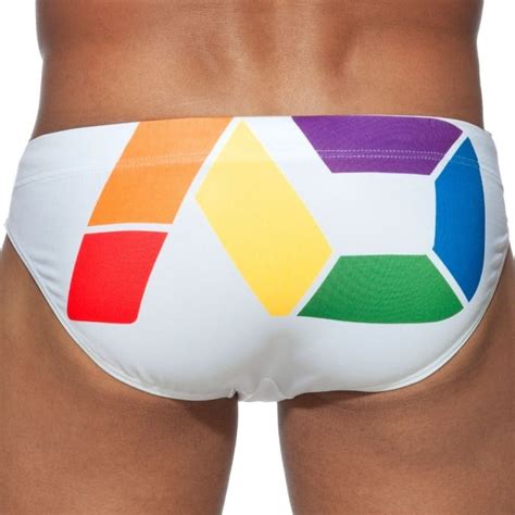 Addicted AD Rainbow Bikini Swim Brief White INDERWEAR
