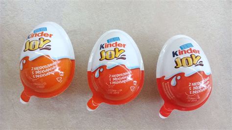 3 Kinder Joy Kinder Surprise Unboxing With Fun And Chocolate Grom Toy