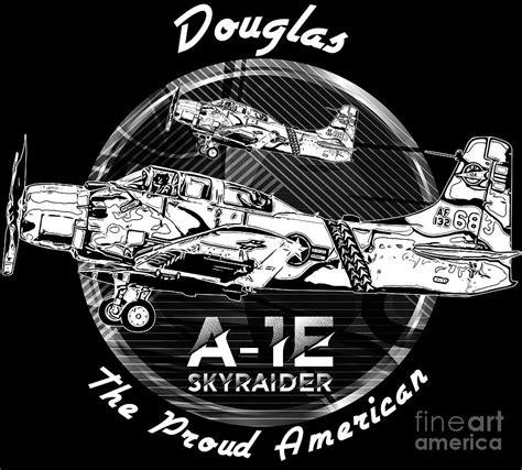 Douglas A 1e Skyraider Fighter Aircraft Digital Art By Aerolovers Dany