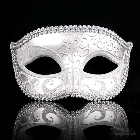 Mens Prince Charming Masquerade Mask Silver M6107