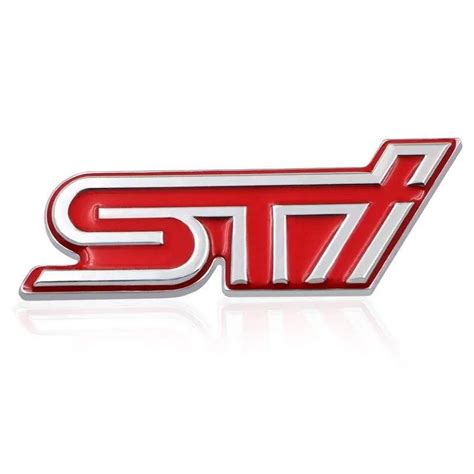 STI Emblem Sticker Subaru - Red