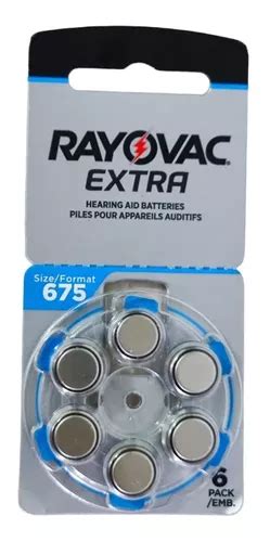 Pila Batería Rayovac Extra 675 Redonda Audífonos X6 Unidades Cuotas