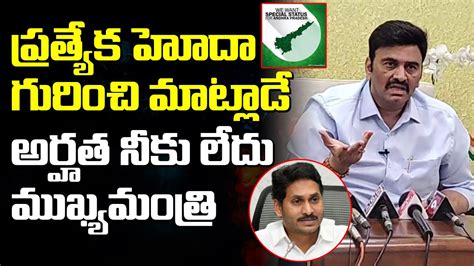 Mp Raghu Rama Krishna Raju Fires On Ys Jagan Over Ap Special Status