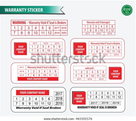 Set Warranty Seal Set Warranty Sticker Stock Vector Royalty Free 465101576 Shutterstock