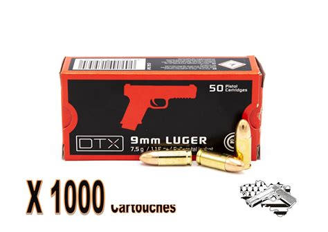 GECO 919 Mm Luger FMJ 124grs IPSC Par 50 Armurerie Douillet