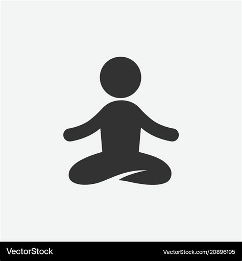 Black and white yoga icon Royalty Free Vector Image