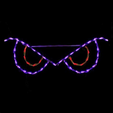 NEW Happy Halloween Spooky Eyes Red Outdoor LED Lighted Decoration Wireframe - Holiday ...