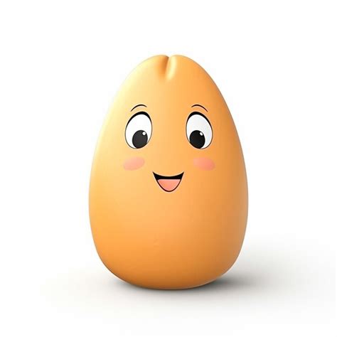 Premium AI Image | a cartoon egg with a face on a white background