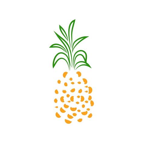 Premium Vector A Pineapple With Green Leaves On It