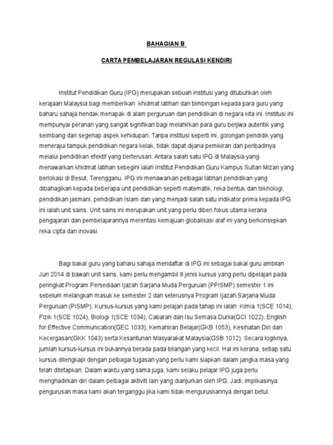 carta pembelajaran regulasi kendiri kemahiran belajar