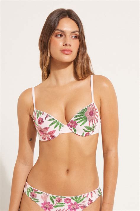 Sujetador De Bikini Push Up Con Relleno Flower Paradise Tezenis