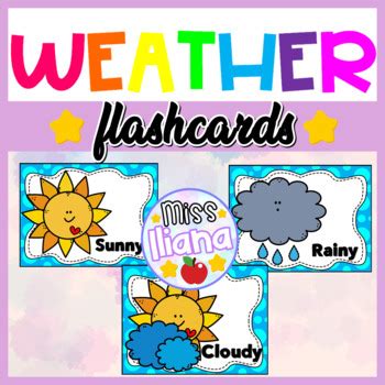 WEATHER FLASHCARDS by Miss Iliana | TPT