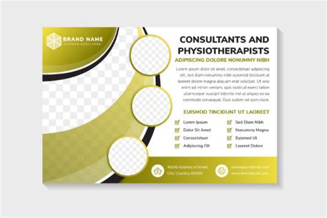 Yellow Horizontal Flyer Consultant Curve Grafik Von Noory Shopper