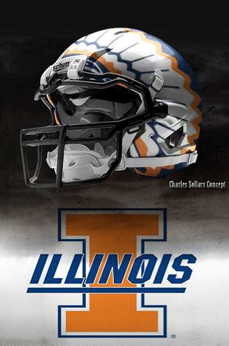 Illini Football: Chief Illiniwek Illinois football helmet ...